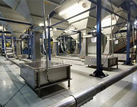 Σύστημα αλυσίδων μεταφορέων ανοξείδωτου για τις σκόνες τροφίμων